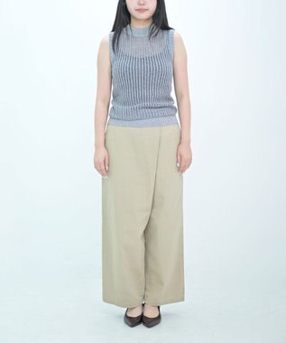 TOQUE 25SS新作〈大草直子さんアドバイザー〉【天然素材】シルク×コットン粗メッシュニットノースリーブ グレー