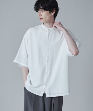 WEGO トロミBIGバンドカラーシャツ（S） ホワイト