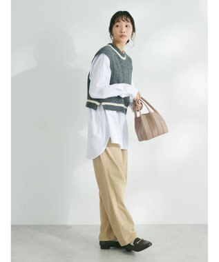 CRAFT STANDARD BOUTIQUE ２ＷＡＹケーブルニットベスト Gray