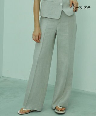 BEIGE， 【S-size】BURDOCK / ワイドパンツ Flax