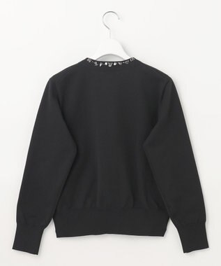 23区 【R(アール)】ブライトニット ネックビジューカーディガン ブラック系