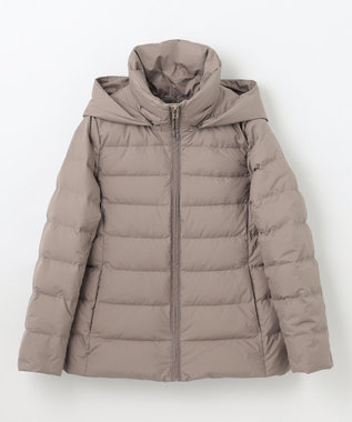 ANY L 【洗濯機可能/羽毛100%使用/撥水/フード取り外し可能】楽映えリッチミドル丈ダウン モカ