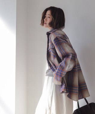 WEGO 【2025年秋冬新作/ユニセックス着用ITEM/SMLサイズ展開】ヘビーネルチェックシャツ（LS） 柄5