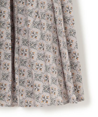 J.PRESS YORK STREET 【WOMEN】タイルプリント プリーツスカート ライトグレー系5