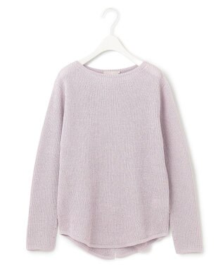 ICB 【WEB限定カラーあり・洗える】ペーパーブレンドシャインニット プルオーバー パールグレー系