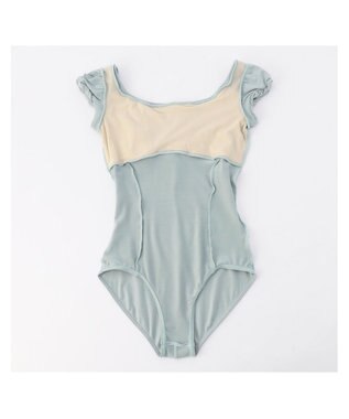 Chacott パフスリーブレオタード アクアグリーン