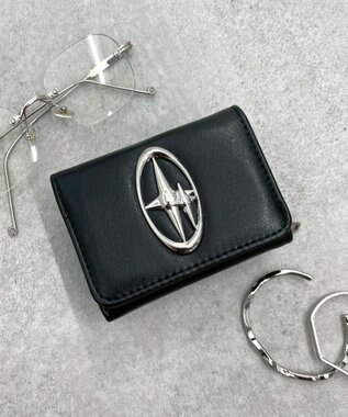 WEGO BIGメタルパーツフラップウォレット ブラック