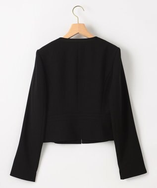 組曲 NOIR 【洗える】ウォッシャブルストレッチバーズアイ　ジャケット＋ワンピース ブラック系