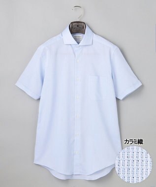 GOTAIRIKU 春夏向け/カラミ織【形態安定】SUMMERPREMIUMPLEATS_セミワイドカラー 半袖ドレスシャツ(26年限定モデル)