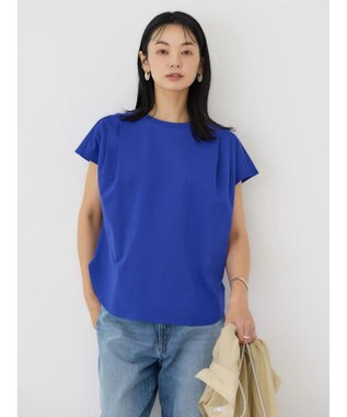 AMERICAN HOLIC 接触冷感フレンチスリーブタックポンチプルオーバー Blue