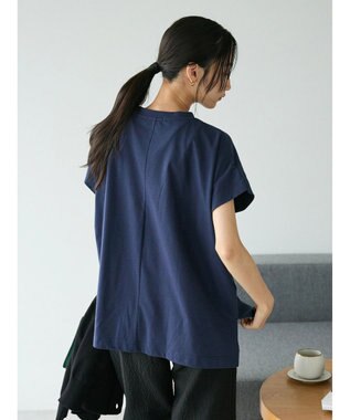 CRAFT STANDARD BOUTIQUE 発泡プリントロゴＴシャツ Navy