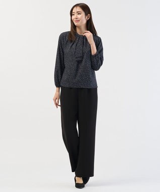 J.PRESS LADIES S 幾何プリント カットソー ネイビーベース系