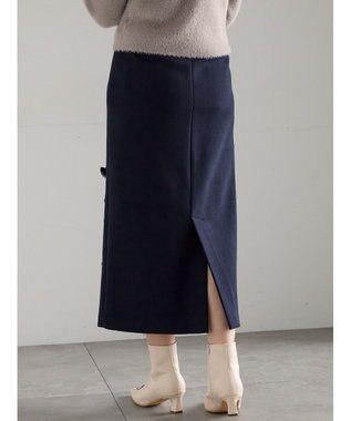 Te chichi ビジューデザインナロースカート《2025winter catalog item》 ネイビー