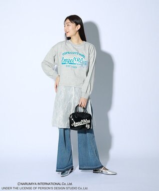 Green Parks ＡＮＧＥＬ　ＢＬＵＥ長袖ロゴ刺繍プルオーバー Gray