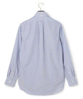 J.PRESS MEN 【PREMIUM PLEATS / 形態安定】イングリッシュストライプ ドレスシャツ / B.D. ネイビー系1