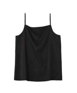YECCA VECCA ボートネックサテンキャミ Black