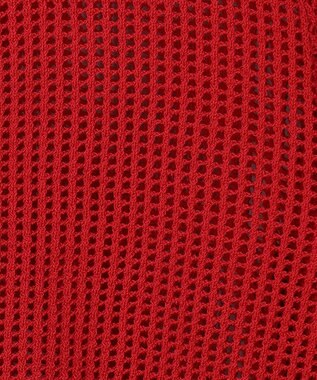 組曲 L 【先行予約・前後着用可】メッシュニット 七分袖カーディガン チェリー系