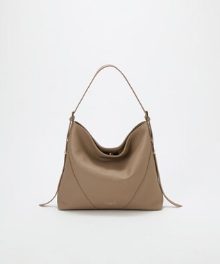 TOPKAPI 【TREASURE TOPKAPI】シュリンクレザー ワンハンドル 2way ショルダー バッグ グレージュ