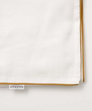 京和晒綿紗 ガーゼ枕カバー 白3重合わせ L50×70用 マスタードバイアス