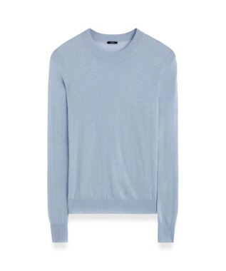 JOSEPH 【洗える】キャッシュエアー　ラウンドネックニット Faded Sky