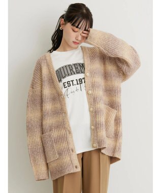 AMERICAN HOLIC グラデーションニットカーディガン Beige