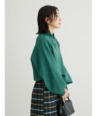 Green Parks ＫＢＦ２ｗａｙクロップドスウェットライクプルオーバー Charcoal Gray