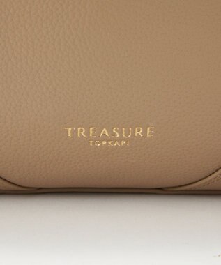 TOPKAPI 【TREASURE TOPKAPI】シュリンクレザー ワンハンドル 2way ショルダー バッグ グレージュ