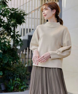 Tiaclasse 【安田美沙子さん着用・洗える】ヴィンテージサテンプリーツスカート グレージュ