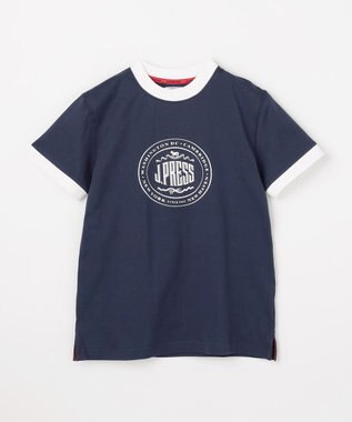 J.PRESS KIDS 【140-170cm】ビックロゴリンガー 半袖Ｔシャツ ネイビー
