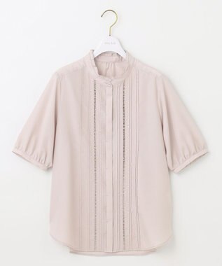 ANY SIS S 【洗える】フリルスタンドピンタック ブラウス ローズグレー