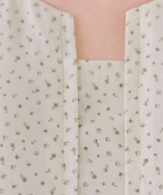 Tiaclasse L 【洗える】変形ドット柄ワンピース アイボリー