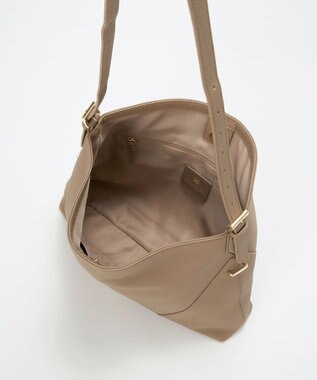 TOPKAPI 【TREASURE TOPKAPI】シュリンクレザー ワンハンドル 2way ショルダー バッグ グレージュ