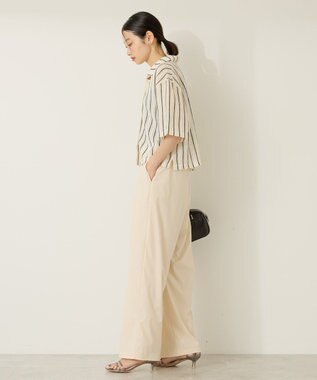 AMERICAN HOLIC メッシュ半袖ブラウス Stripe