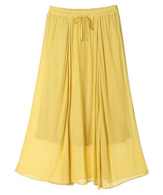 Green Parks サラフレギャザースカート Yellow