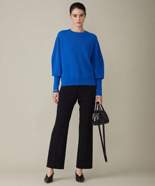 ICB 【洗える】 ウールポリエステルハイゲージ ニット サファイア系