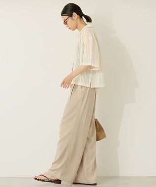 AMERICAN HOLIC メッシュ半袖ブラウス Stripe