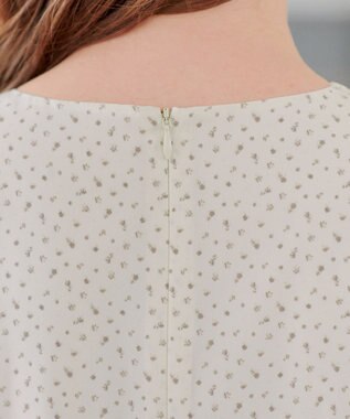 Tiaclasse L 【洗える】変形ドット柄ワンピース アイボリー