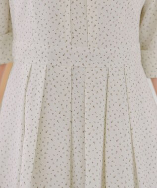Tiaclasse L 【洗える】変形ドット柄ワンピース アイボリー