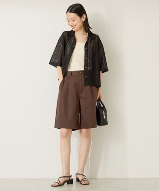 AMERICAN HOLIC メッシュ半袖ブラウス Black