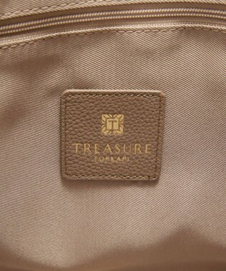 TOPKAPI 【TREASURE TOPKAPI】シュリンクレザー ワンハンドル 2way ショルダー バッグ グレージュ