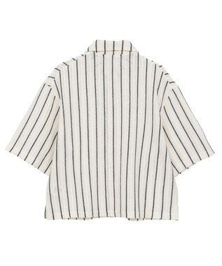 AMERICAN HOLIC メッシュ半袖ブラウス Stripe