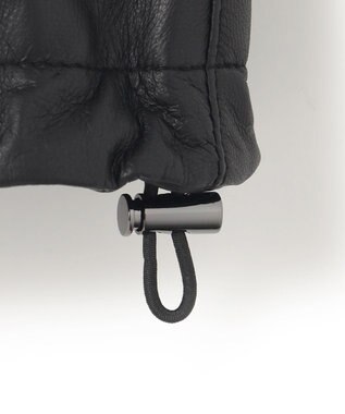 JOSEPH HOMME ライトラムナッパレザー　フードブルゾン ブラック系