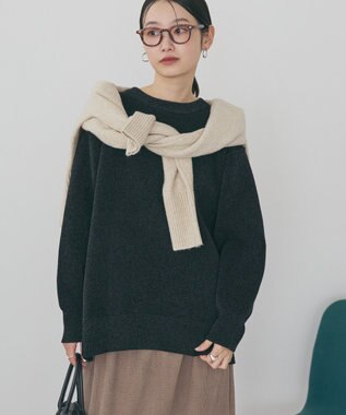 AMERICAN HOLIC 【選べる丈】モールニットプルオーバー Black