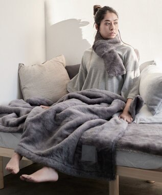 LOOM&SPOOL SRN2メリノウール毛布ハーフ グレーGY