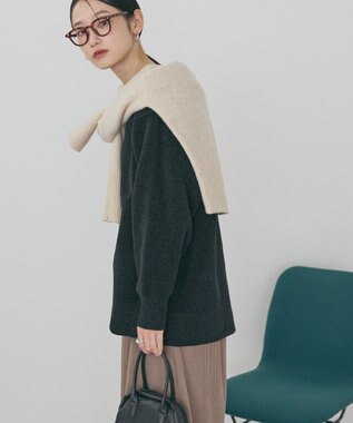 AMERICAN HOLIC 【選べる丈】モールニットプルオーバー Black