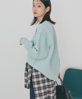 AMERICAN HOLIC 【選べる丈】モールニットプルオーバー Mint