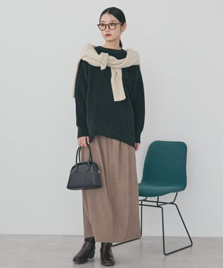 AMERICAN HOLIC 【選べる丈】モールニットプルオーバー Black