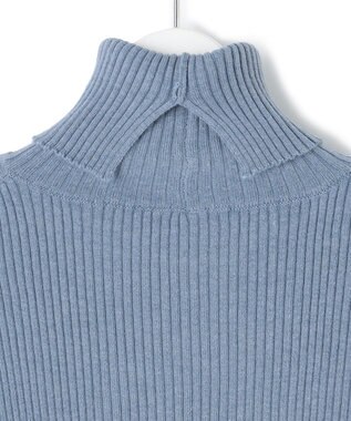 J.PRESS YORK STREET 【WOMEN】ANTI PILLING WOOL リブタートルニット サックスブルー系