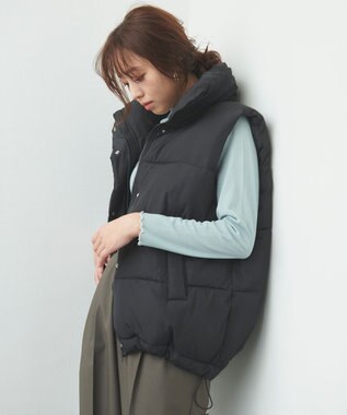 Feroux スタンドネック中綿 ベスト ブラック系