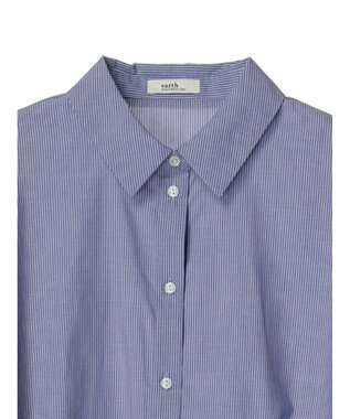 earth music&ecology ＴＲキュプラドロストシャツ Blue